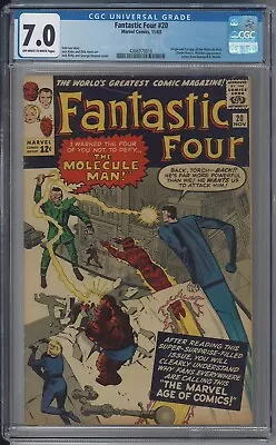 Buy FANTASTIC FOUR 20 CGC 7.0 FNVF 1963 1st Molecule Man George RR Martin Letter 21 • 622.39£