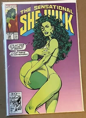 Buy Sensational She-Hulk #34 John Byrne Demi Moore Vanity Fair Homage 1991 • 31.06£