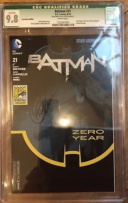 Buy Batman #21  SDCC Signed Capullo  COA 1st App Duke Thomas CGC 9.8 122421005 • 60£