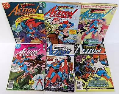 Buy Action Lot Of 6 #478, 483, 512, 516, 584, 586 DC (1977) 1st Print Comic Books • 26.09£