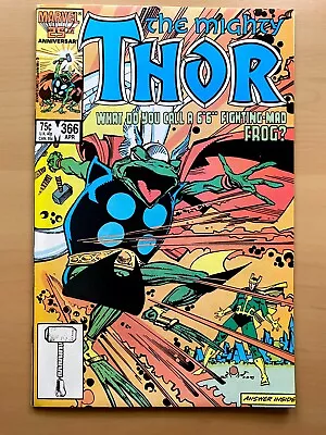 Buy Thor #366 (NM-). Throg App! Marvel Comics 1986. • 18.64£