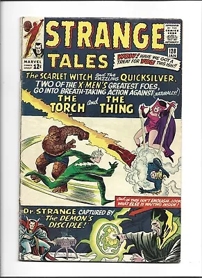 Buy Strange Tales #128 (1965) 1st Demonicus, Dr Strange, Human Torch Around VG (4.0) • 26.39£