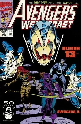 Buy Free P & P; Avengers West Coast #66, Jan 1991:  The Reaper & The Robot , Part 2 • 4.99£