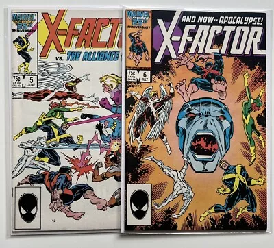 Buy X-Factor #5 + #6 - 1st App Apocalypse - 1986  - Marvel • 50£