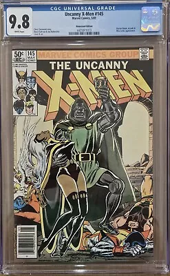 Buy Uncanny X-Men #145 Newsstand CGC 9.8 WHITE PAGES Classic Doom Cover Marvel 1981  • 291.23£
