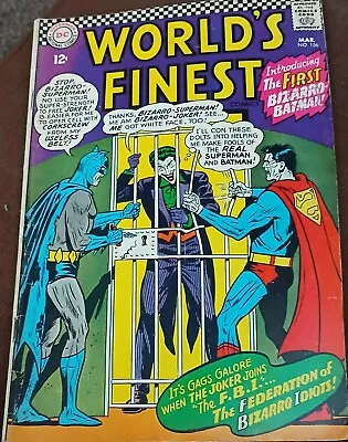 Buy World's Finest #156 Mar 1966 VGC- 3.5 1st Appearance Of Bizarro Batman • 35£