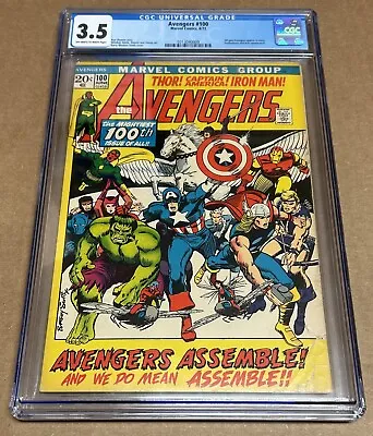 Buy AVENGERS  #100    Landmark 100th Issue!   CGC GRADED COMIC  3.5 • 49.07£