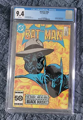 Buy BATMAN #386 (8/85) - CGC 9.4 - WHITE Pages - 1st Black Mask • 100£