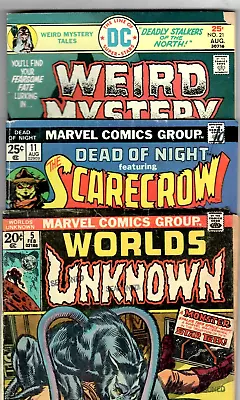 Buy Worlds Unknown #5 Dead Of Night #11 Weird Mystery Tales #21 Bronze-Age Horror • 15.49£