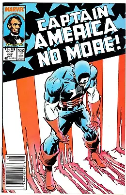 Buy CAPTAIN AMERICA #332   STEVE ROGERS RESIGNS!   SUPER PATRIOT (John Walker)!   F+ • 23.26£