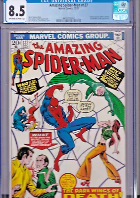 Buy AMAZING SPIDER-MAN #127 CGC 8.5 1973 JOHN ROMITA OW/WHITE PAGES 1st AP VULTURE • 69.86£