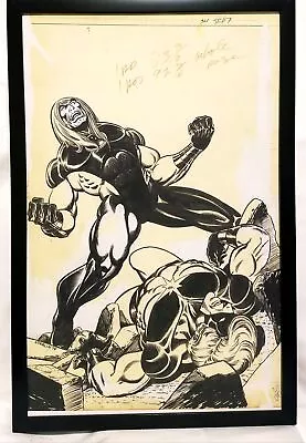 Buy Captain Marvel #34 By Jim Starlin 11x17 FRAMED Original Art Poster Comics • 46.55£