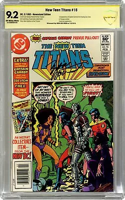 Buy New Teen Titans #16 CBCS 9.2 Newsstand SS Marv Wolfman 1982 18-320B250-001 • 85.43£