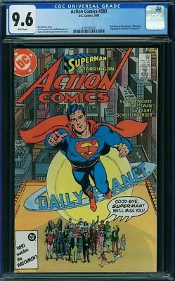 Buy Action Comics #583 CGC 9.6 WP 1986 DC (Conclusion Of Alan Moore's Arc) Superman • 62.12£