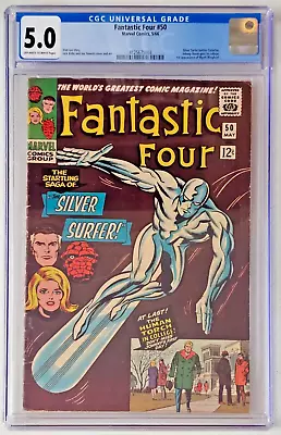 Buy Fantastic Four #50 1st Wyatt Wingfoot /Galactus/Surfer 1966 CGC 5.0 • 310.42£