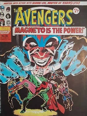 Buy THE AVENGERS: MAGNETO IS THE POWER No. 65 Nov. 14th 1974 Vintage UK Marvel VG+ • 7.99£