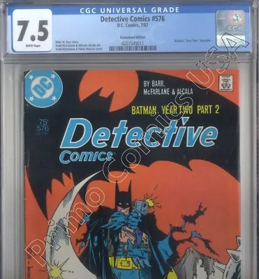Buy PRIMO: DETECTIVE COMICS #576 NEWSSTAND EDITION Rarer McFarlane DC CGC 7.5 VF- • 31.03£