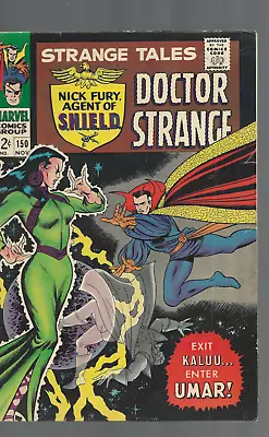 Buy 1966 Marvel-Strange Tales-Doctor Strange-#150-Nick Fury-Stan Lee & Jack Kirby-FN • 19.42£