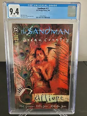 Buy Sandman #17 Cgc 9.4 Graded 1990 Dc Comics Neil Gaiman! 1st Appearance Calliope! • 54.35£