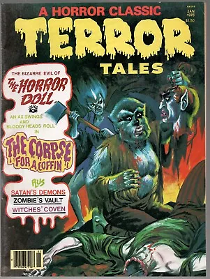 Buy Terror Tales Jan 1978 Vol 9 #1 Eerie Publications Beheading Werewolf Horror Mag • 23.30£