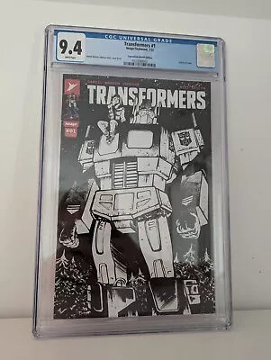 Buy Transformers #1 CGC 9.4 Skybound B&W Ashcan Panel Variant SDCC • 100£