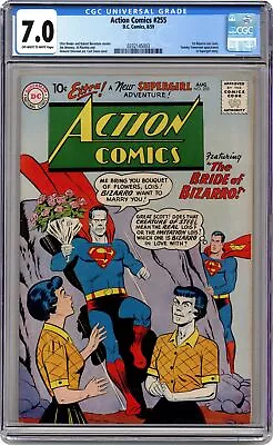 Buy Action Comics #255 CGC 7.0 1959 0332145003 1st App. Bizarro Lois Lane • 322.29£