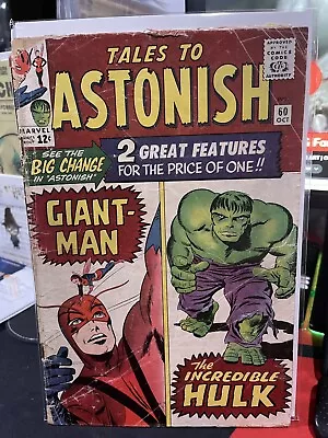 Buy Tales To Astonish #60 (Marvel) Incredible Hulk Giant-Man Low Grade • 23.30£
