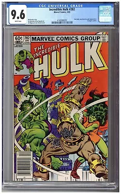 Buy Incredible Hulk # 282   CGC   9.6    NM+    White Pgs   4/83  She-Hulk, Iron Man • 143.67£