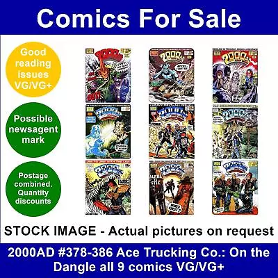 Buy 2000AD #378-386 Ace Trucking Co.: On The Dangle All 9 Comics VG/VG+ • 12.99£