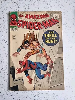 Buy Amazing Spider-Man # 34 The Thrill Of The Hunt 1965 2nd Appearance Of Kraven • 52£