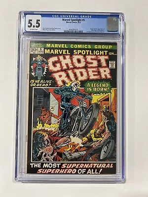 Buy Marvel Spotlight 5 1972 Cggc 5.5 OW/W Pages Marvel Comics 1st Ghost Rider • 854.26£