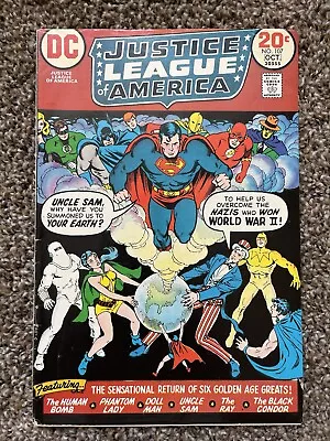 Buy Justice League Of America 107 1st Freedom Fighters - JLA/JSA Team-Up  1973 • 23.29£