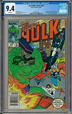 Buy Incredible Hulk #300 CGC 9.4 White Pages Doctor Strange Spider-Man Avengers App • 73.38£