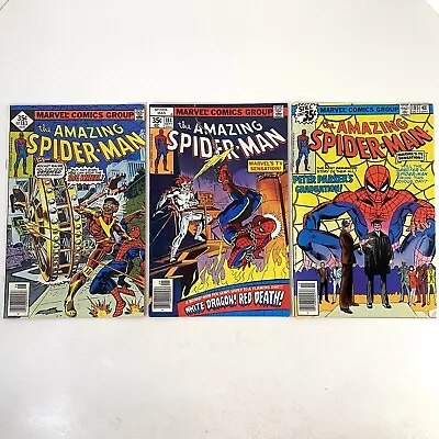 Buy Amazing Spider-Man #183 184 185 Key 1st Big Wheel White Tiger Graduation Lot • 23.29£