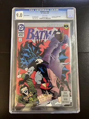 Buy Batman #492 First Issue Of Knightfall” First Appearance Of Bane! CGC 9.0 • 58.25£