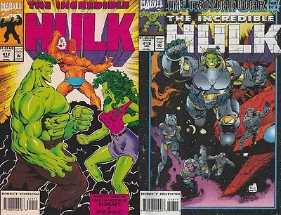 Buy Incredible Hulk 412  & 413 Rare Vf Marvel Movie • 4.66£