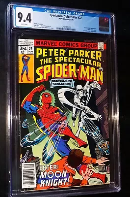 Buy SPECTACULAR SPIDER-MAN #22 1978 Marvel Comics CGC 9.4 Near Mint White Pages • 70.62£