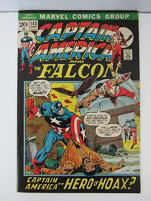 Buy Marvel Comics Captain America & The Falcon No.153 September 1972 (Pg115D) • 19.42£