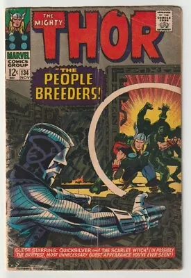 Buy THE Mighty Thor #134 Nov 1966 MARVEL ( 1st High Evolutionary) • 93.19£