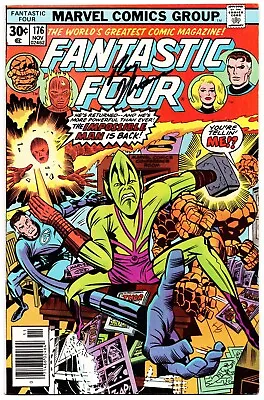 Buy Fantastic Four #176 FN+ Signed W/COA Roy Thomas 1976 Marvel Comics • 44.31£