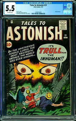 Buy Tales To Astonish #21 CGC 5.5 Atlas 1961 Hulk Prototype! Key! Marvel L5 309 1 Cm • 462.08£