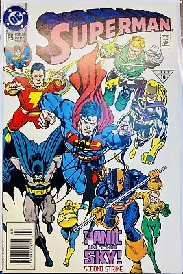 Buy Superman #65 (1992) Newsstand (signed By Dan Jurgens) W/COA In NM Condition !! • 15.52£