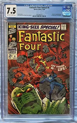 Buy Fantastic Four Annual #6 CGC 7.5 1st  Appearance Annihilus &  F. Richards VF-KEY • 252.39£