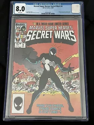 Buy Marvel Super Heroes Secret Wars 8 CGC 8.0 Origin Of Alien Symbiote 1984 • 135.91£