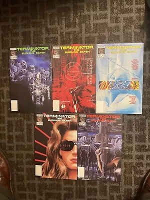 Buy Terminator The Burning Earth By NOW Comics Complete 1990 Mini Series #1-5 • 29.51£