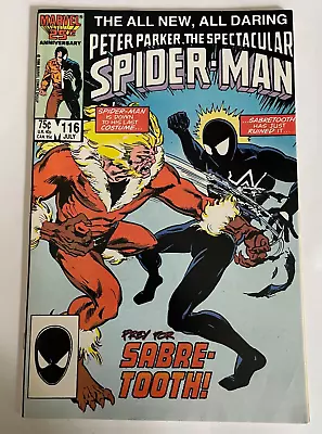 Buy Peter Parker The Spectacular Spider-man Marvel Comic Book Issue #116 1986 • 7£