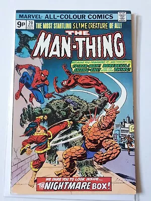 Buy THE MAN-THING # 20 1975 Marvel Comics (VOL. 1 1974) SHANG CHI SPIDER-MAN VFN- • 9.99£