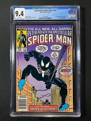 Buy Spectacular Spider-Man #107 CGC 9.4 (1985) - RARE Newsstand - 1st App Sin-Eater • 139.78£