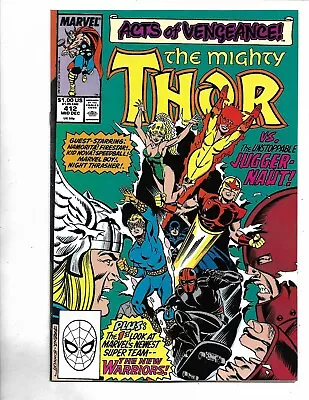 Buy Thor #412, 1989, 9.6, NM, Juggernaut,1st Full App New Warriors, Stan Lee Classic • 50.48£