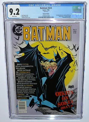 Buy BATMAN #423 CGC 9.2 *FINNISH EDITION* Classic McFarlane Cover! DC COMICS 1990 1 • 139.01£